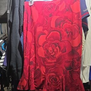 Floral Red Express Petal Skirt